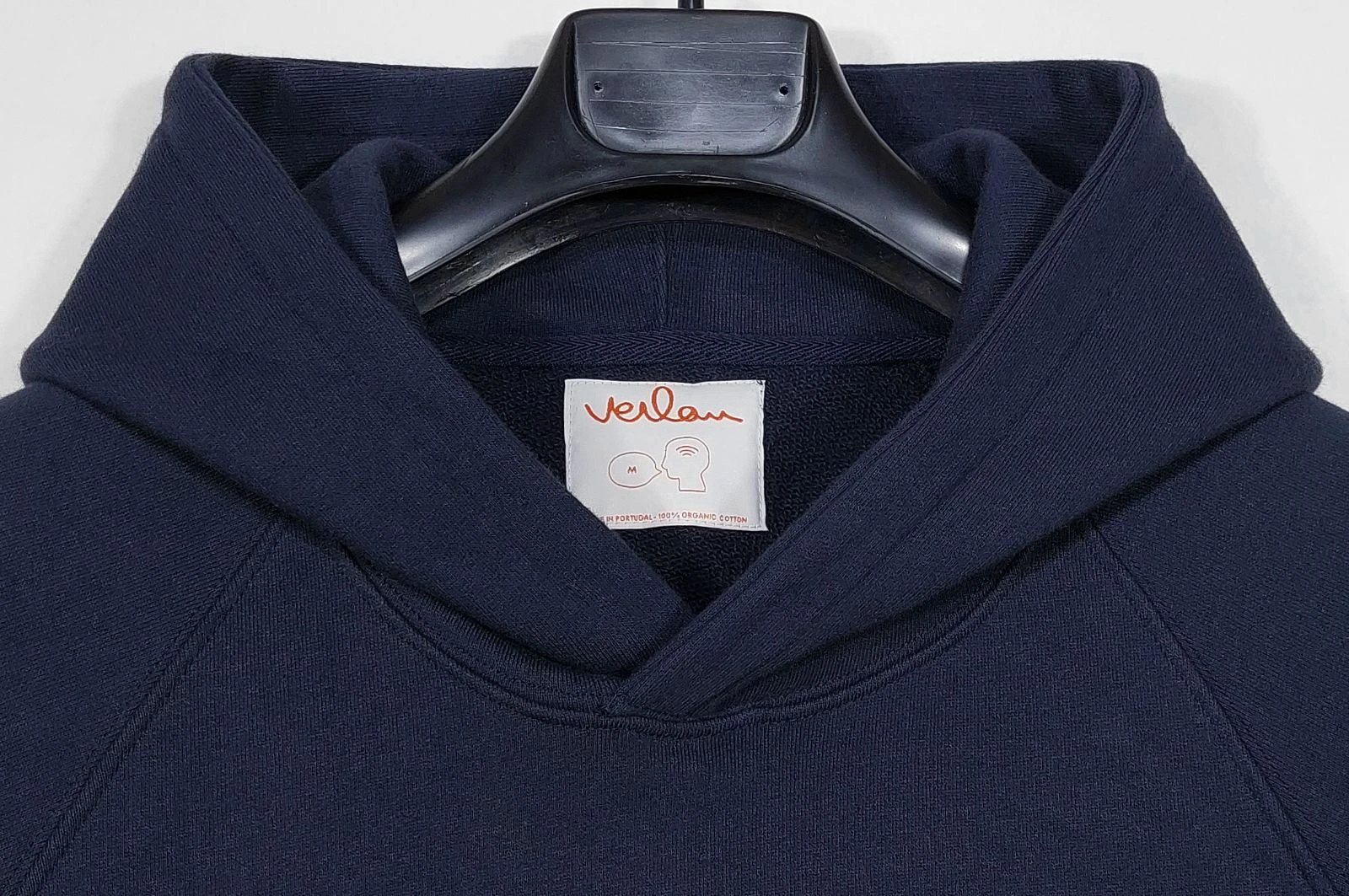 Sudadera con capucha de algodón liso Verlan - azul marino M – photo 2
